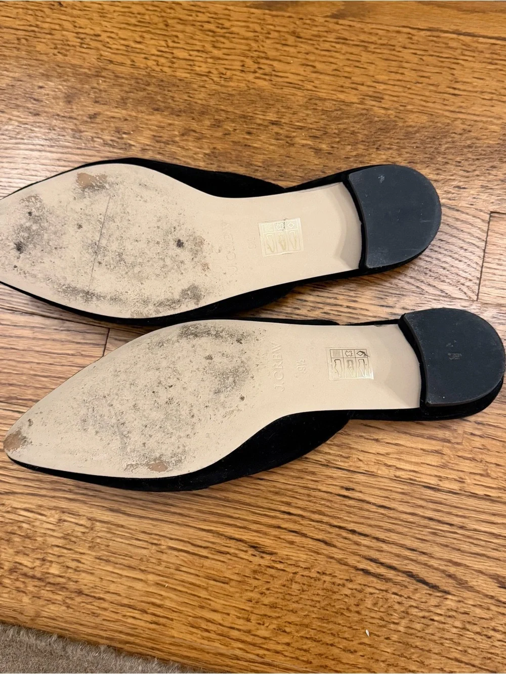 J. Crew Black Velvet Loafer Mules 9.5US